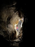 Looking down to the dig, bags in shot give scale.jpg