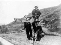 K Pearce Ginger and Brian outside Eyam.jpg