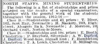 Saturday 06 January 1917 Mining Studentships.PNG
