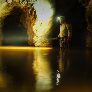 thigh deep water in Bwlch Y Llu "Prince-Edward" gold mine